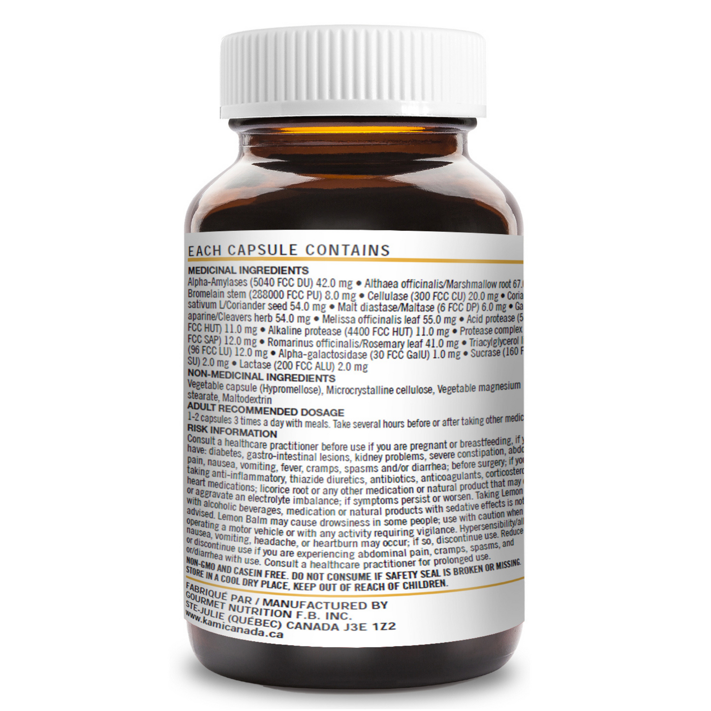 Kamizym-D | After-meal digestive support | 120 capsules