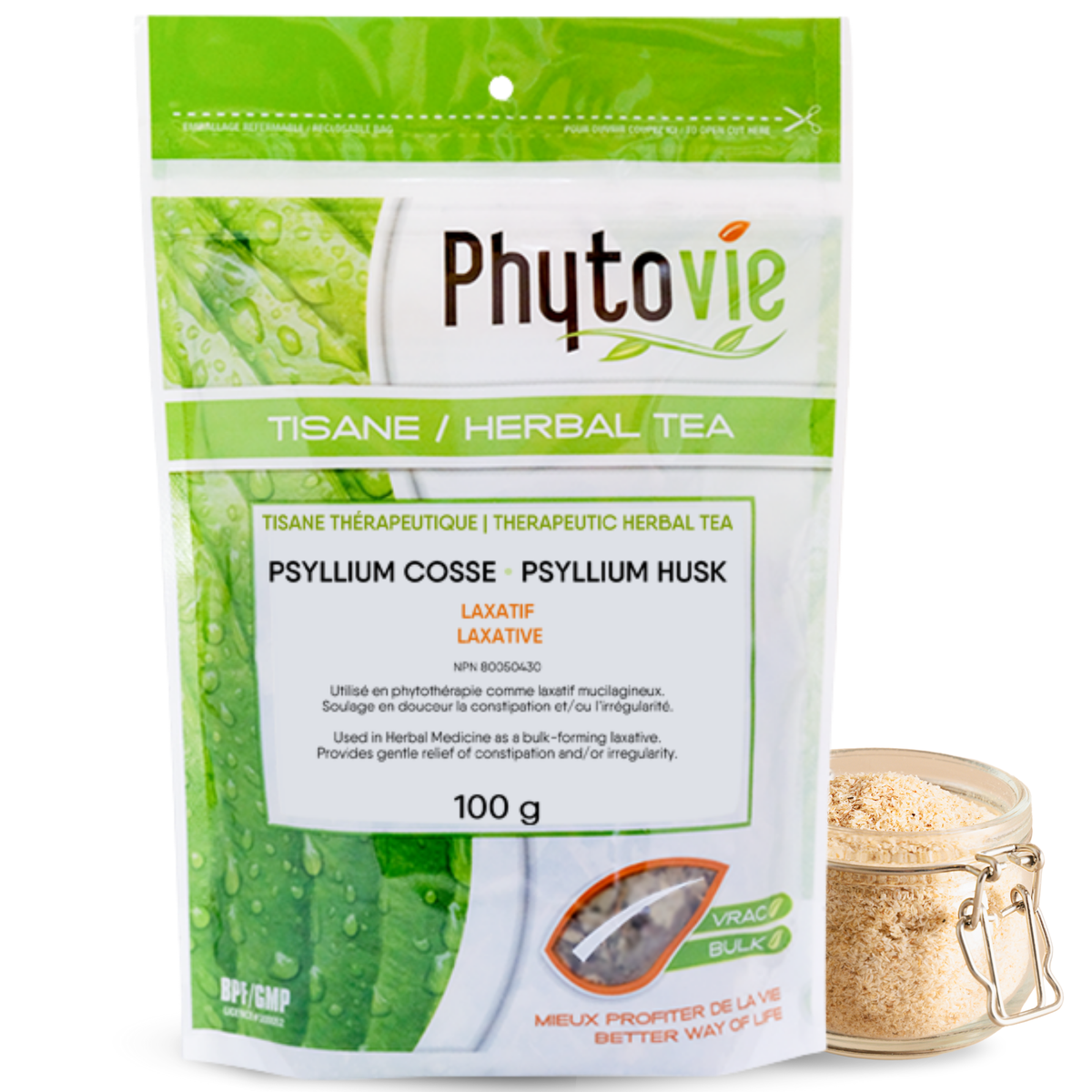 Psyllium cosse | Laxatif | 100 grammes
