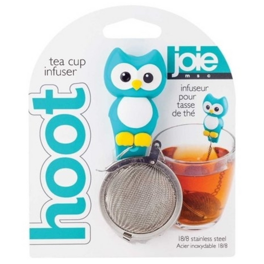 Infuseur à thé ou tisane hibou turquoise