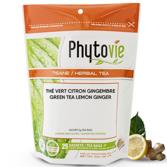 Thé vert citron gingembre | 25 Sachets