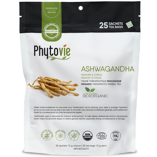 Ashwagandha BIO | Mémoire & stress | 25 sachets