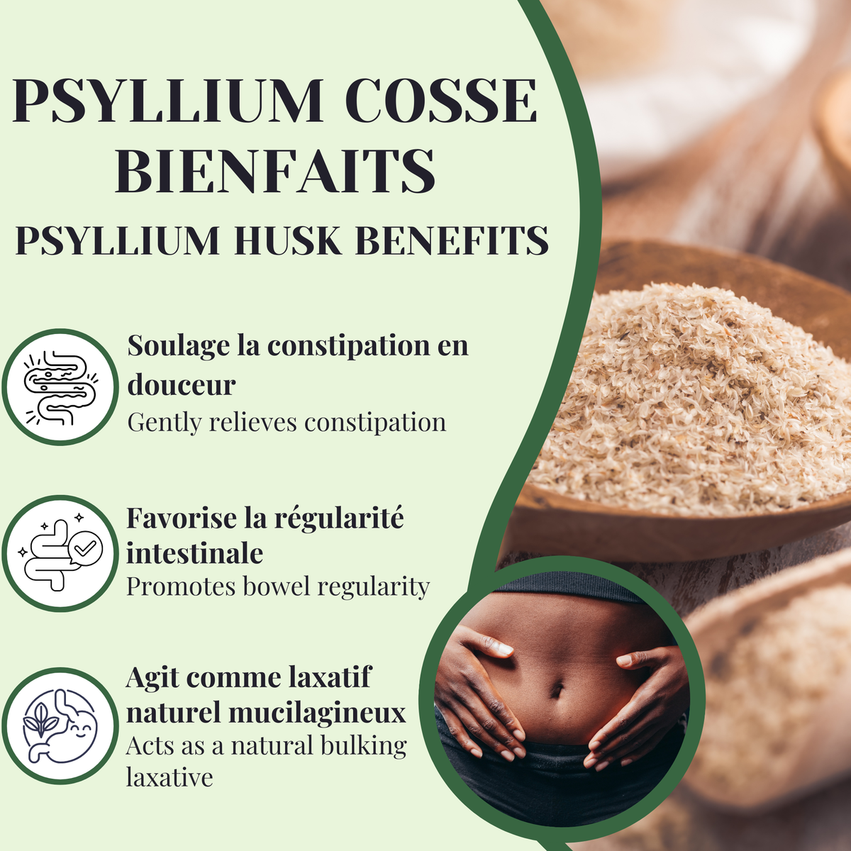 Psyllium cosse | Laxatif | 100 grammes
