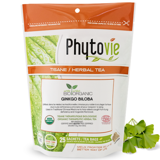 Ginkgo biloba BIO | Toux & vitalité | 25 Sachets