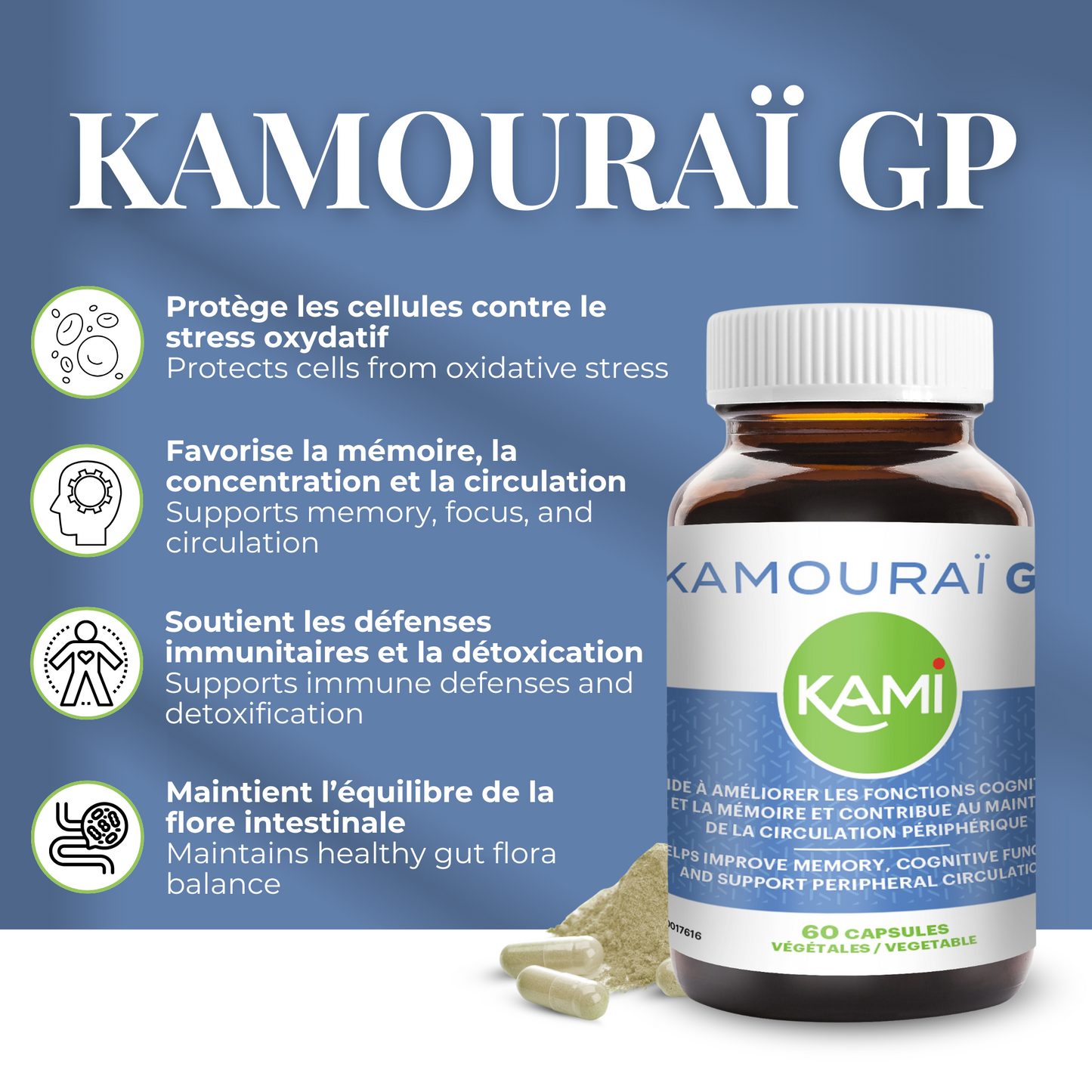 KAMOURAÏ GP | Mémoire & circulation périphérique | 60 capsules