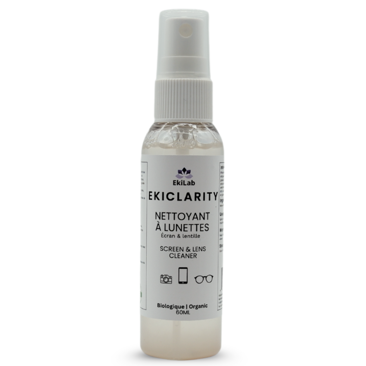 Ekiclarity | Nettoyant à lunettes | 60 ml