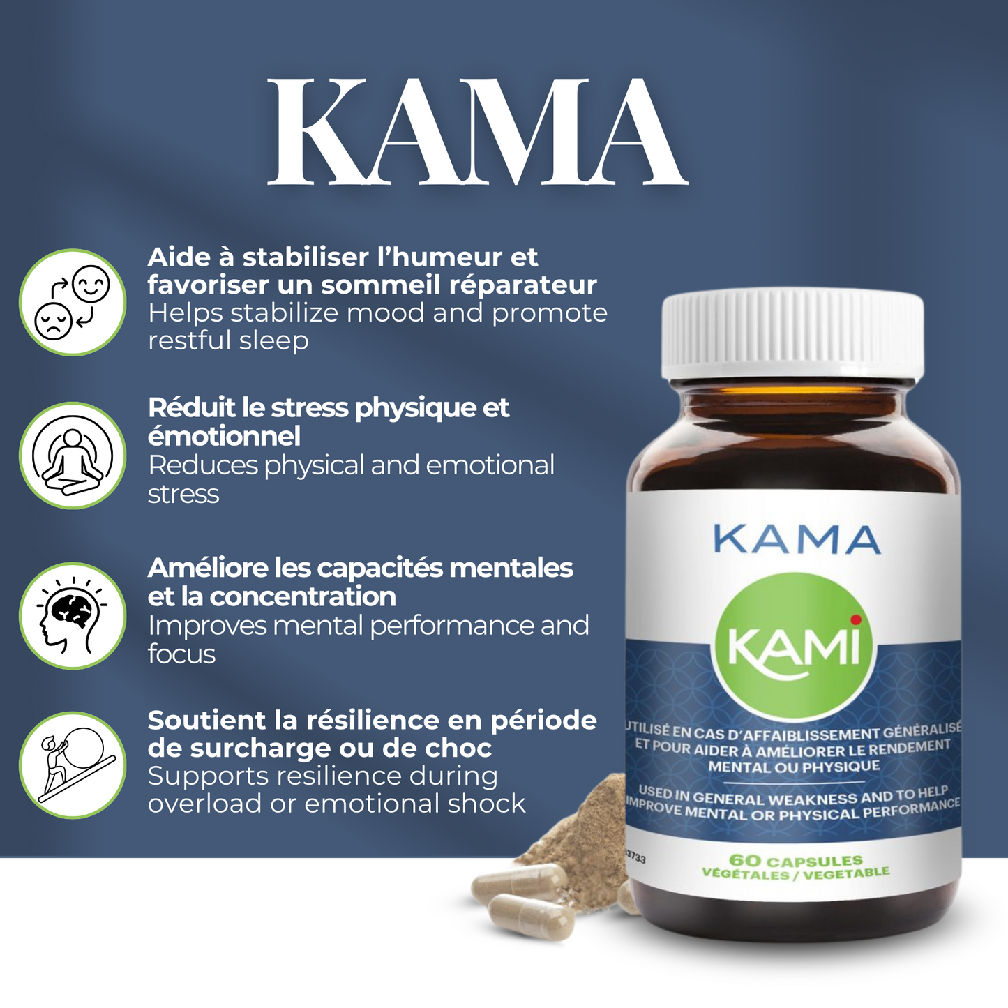 KAMA | Stress & Concentration | 60 capsules
