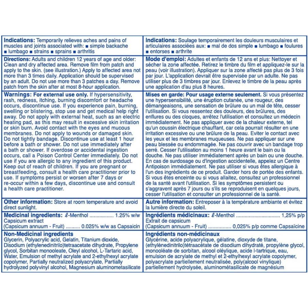 Salonpas® Timbres gel antidouleur effet chauffant (6 timbres)