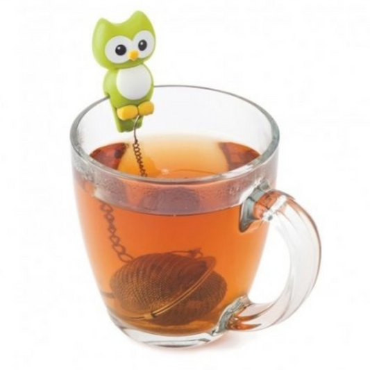 Infuseur à thé ou tisane hibou vert