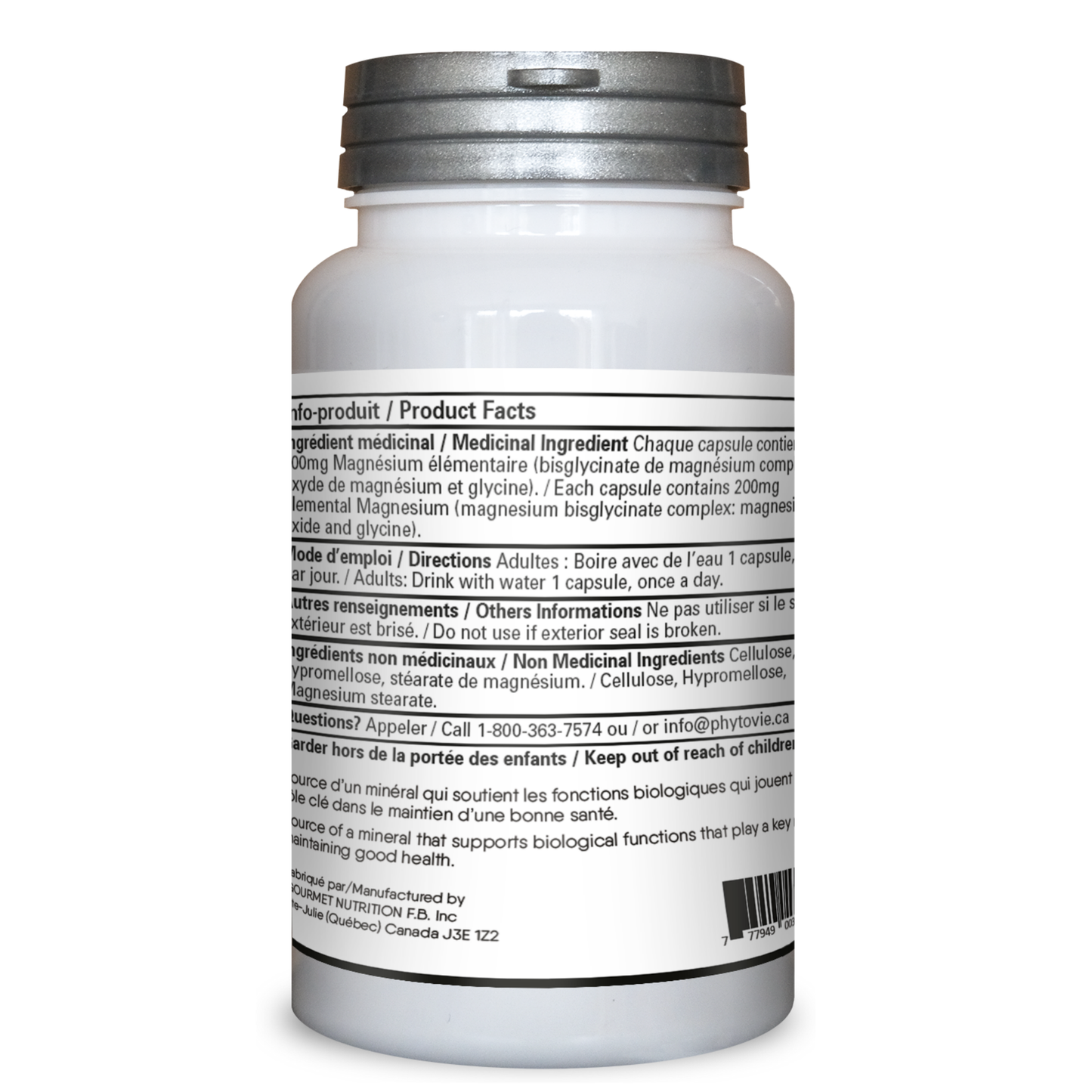 Bisglycinate de magnésium | Os, dents & muscle cardiaque | 60 capsules