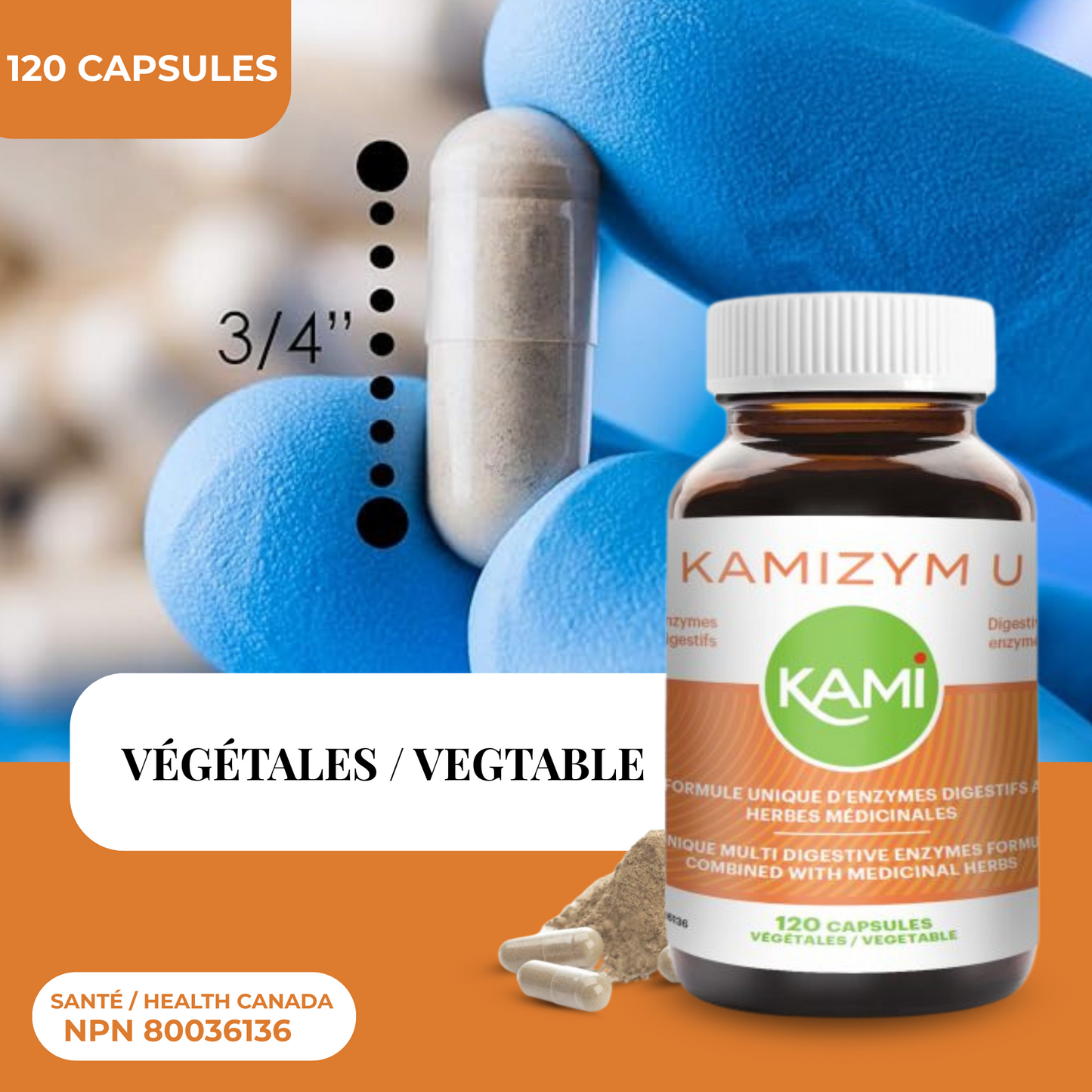 Kamizym-U | Heartburn Relief | 120 Capsules