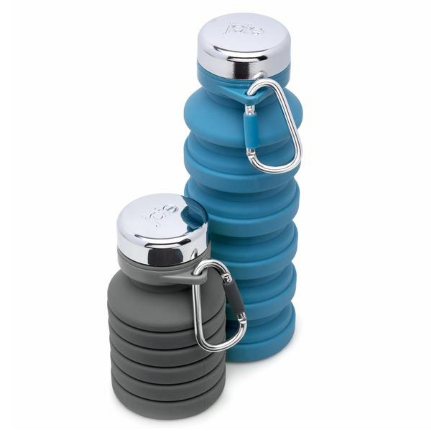 Bouteille d’eau rétractable grise
