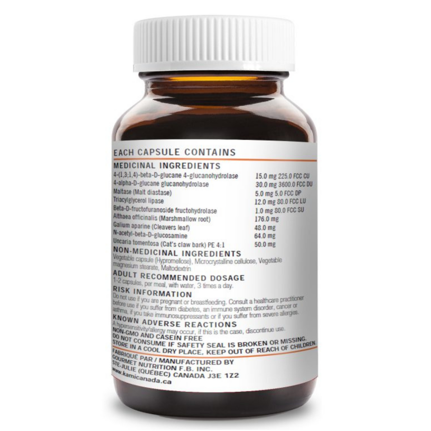 Kamizym-U | Heartburn Relief | 120 Capsules