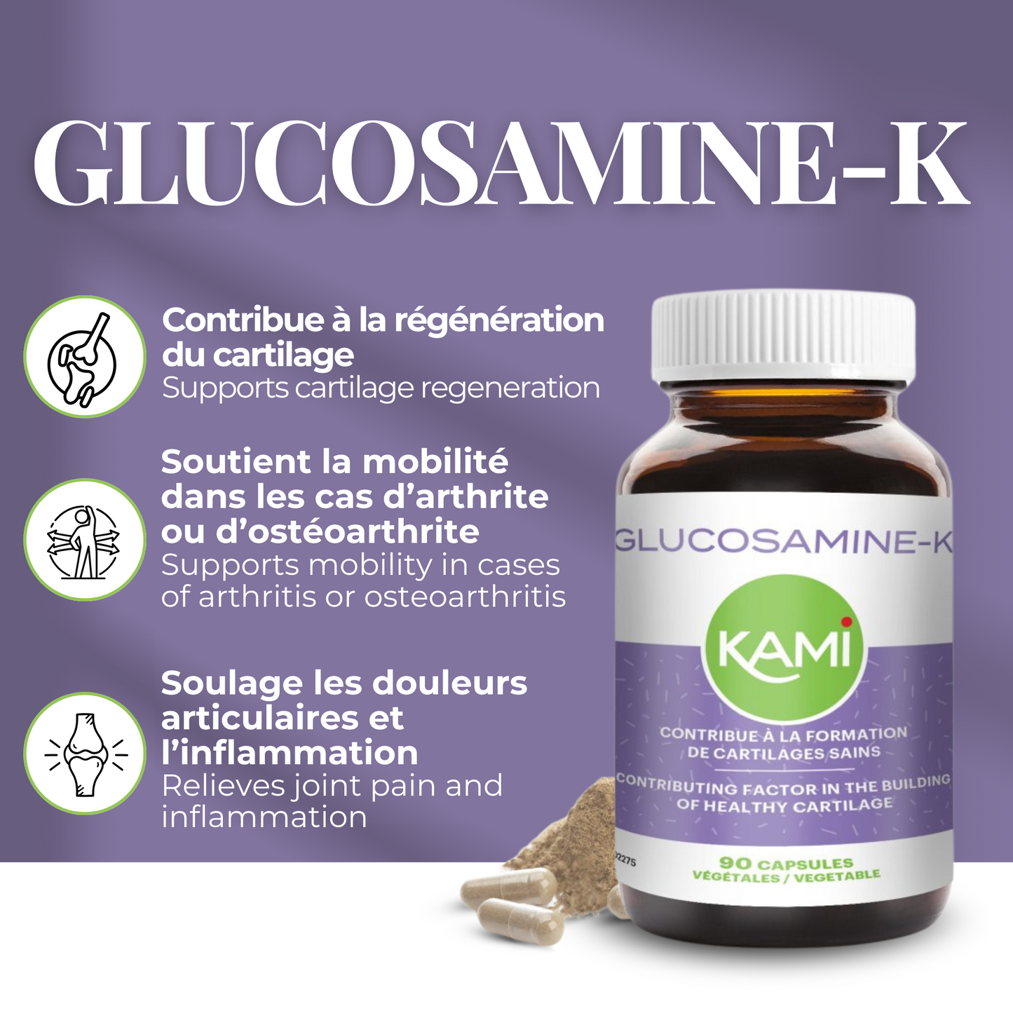 GLUCOSAMINE-K | Arthritis, Rheumatism & Inflammation | 90 Capsules