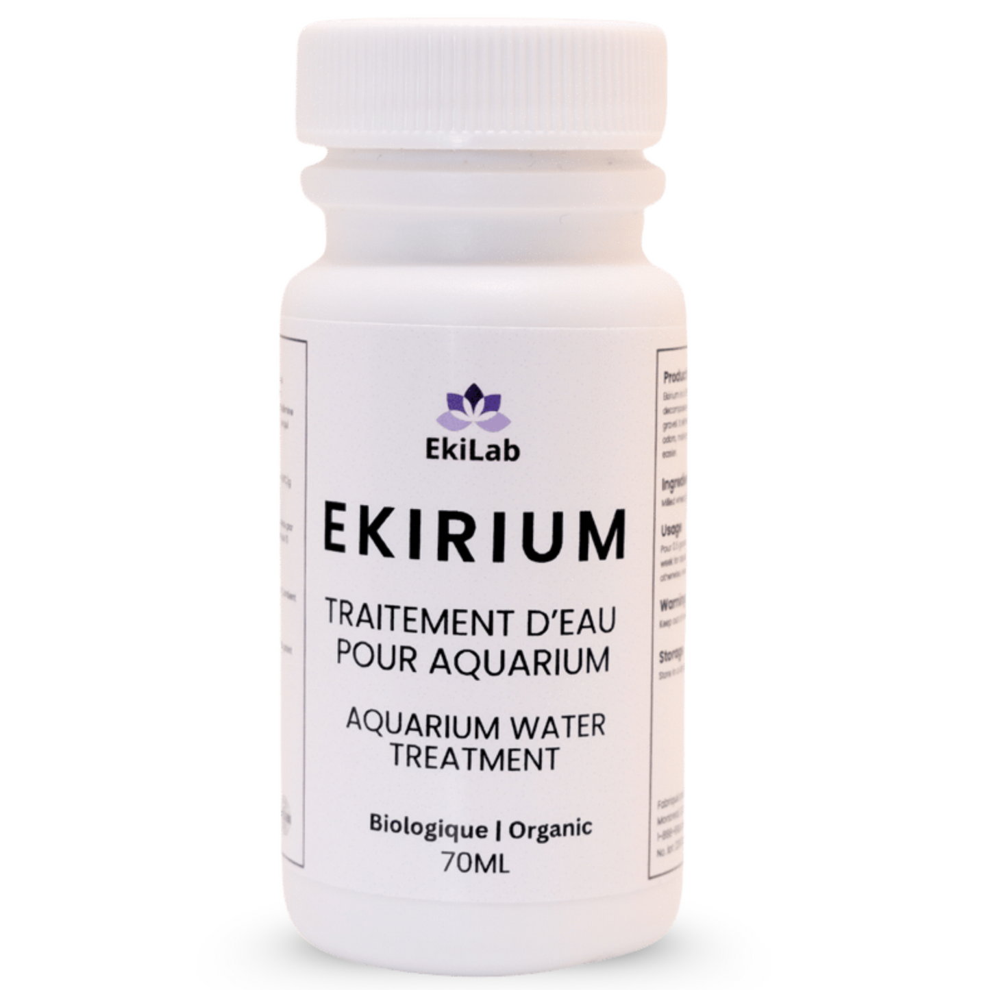 Ekirium | Traitement d'eau pour aquarium | 70 g