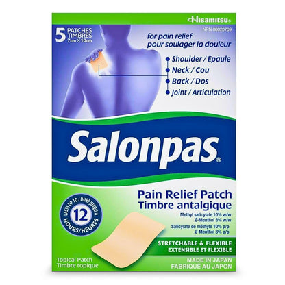 Salonpas® Timbre antidouleur 12 heures (5 timbres)