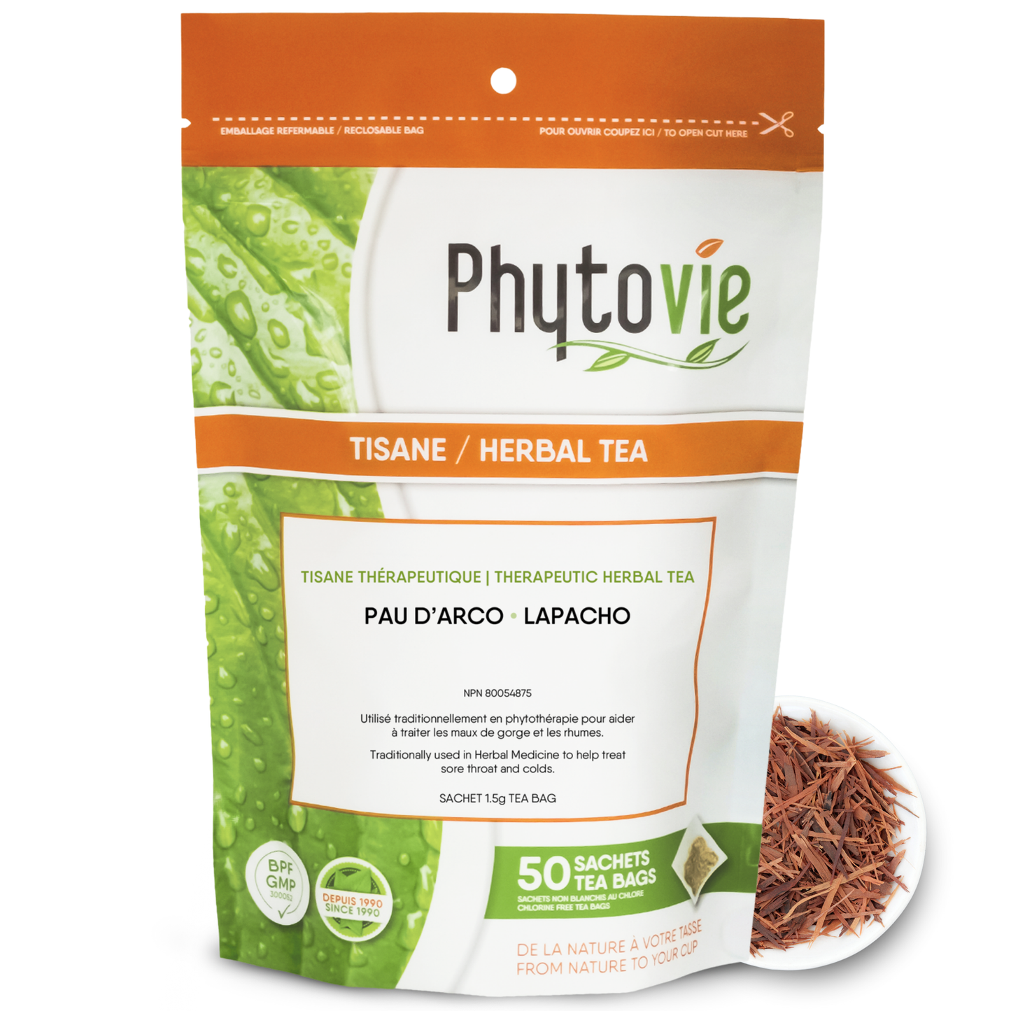 Pau d’arco | Maux de gorge & rhume | 50 Sachets