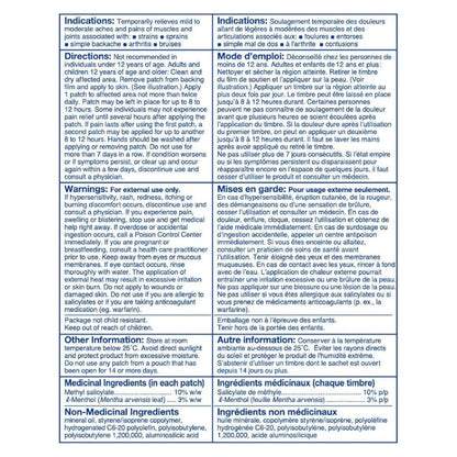 Salonpas® Timbre antidouleur 12 heures (5 timbres)