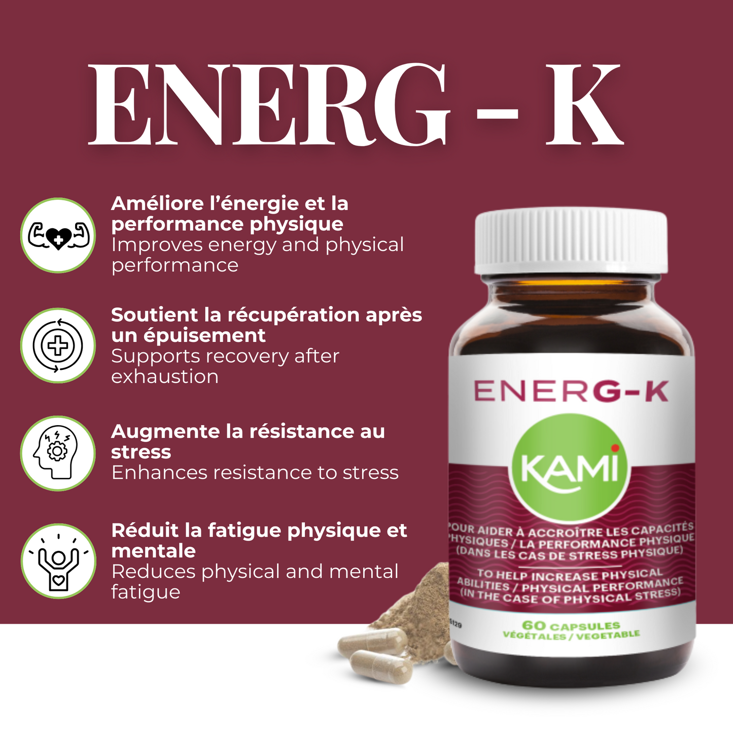 Energ-K | Energy & Performance | 60 capsules