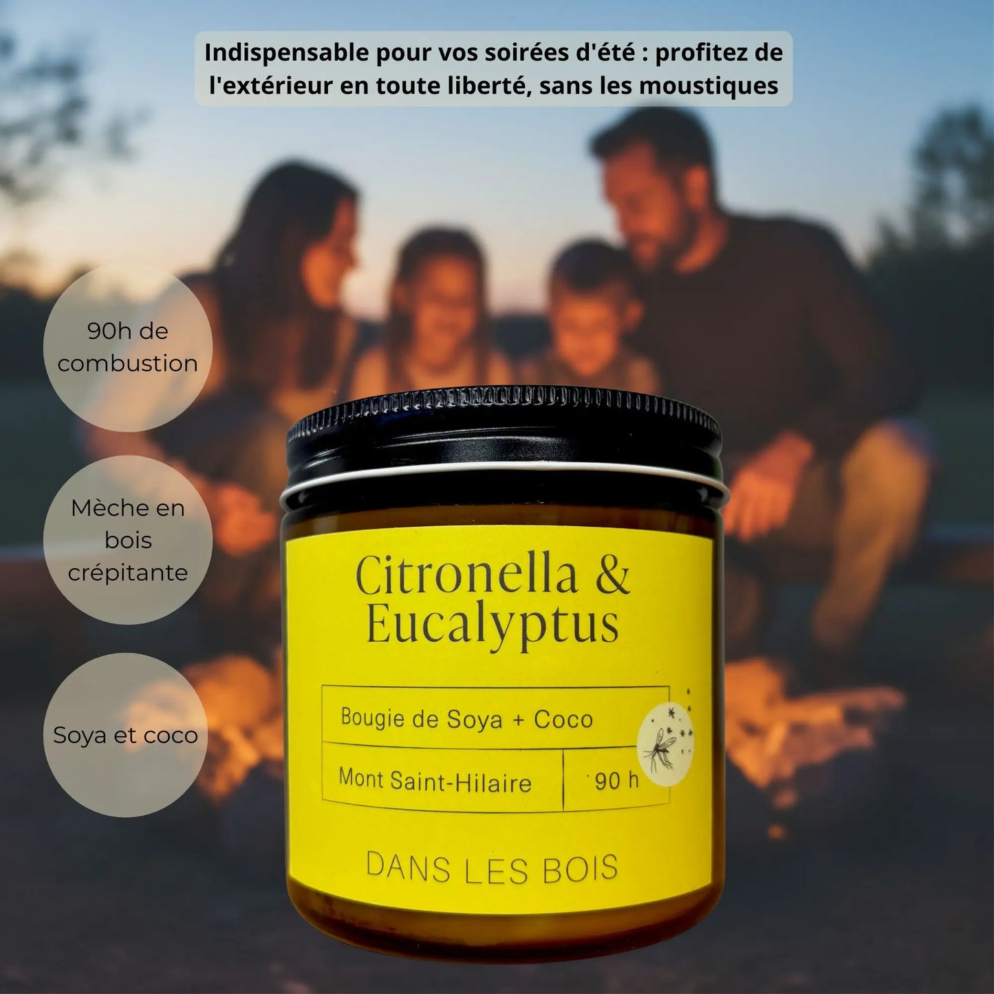 Bougie citronnella & eucalyptus