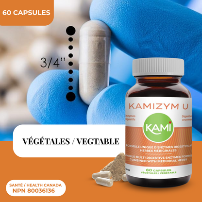 KAMIZYM-U | Heartburn Relief | 60 Capsules