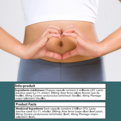 ALOÈS + L. CASEI | Harmonie digestive naturelle & laxatif | 60 capsules