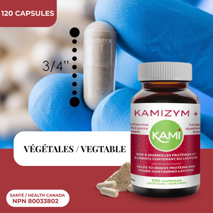 Kamizym + | Digestion, bloating & intestinal gas | 120 capsules 