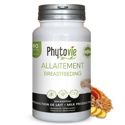 Capsules Allaitement Phytovie 90 capsules, supplément naturel formulé pour aider à soutenir la production de lait maternel