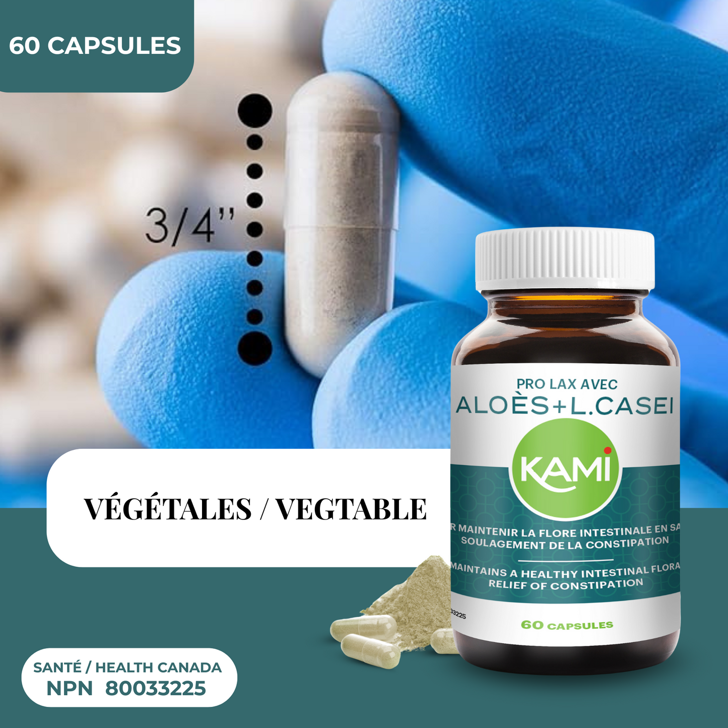 ALOÈS + L. CASEI | Harmonie digestive naturelle & laxatif | 60 capsules