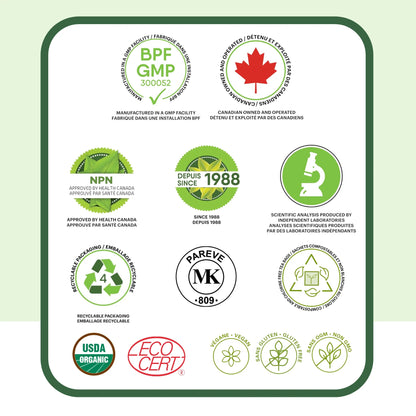Certifications et standards de qualité de la tisane de séné Phytovie incluant ingrédients biologiques, qualité approuvée et formulation contrôlée
