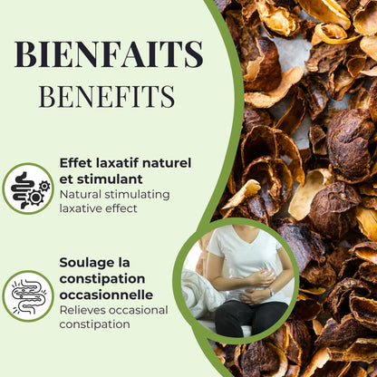 Bienfaits du Cascara sagrada Phytovie, laxatif naturel stimulant qui aide à soulager la constipation occasionnelle