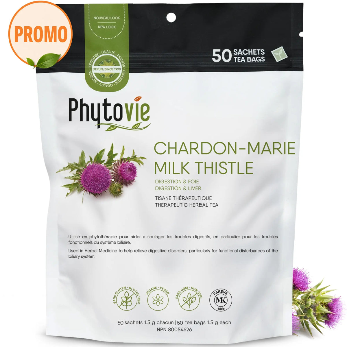 Chardon-marie | Digestion & foie | 50 Sachets