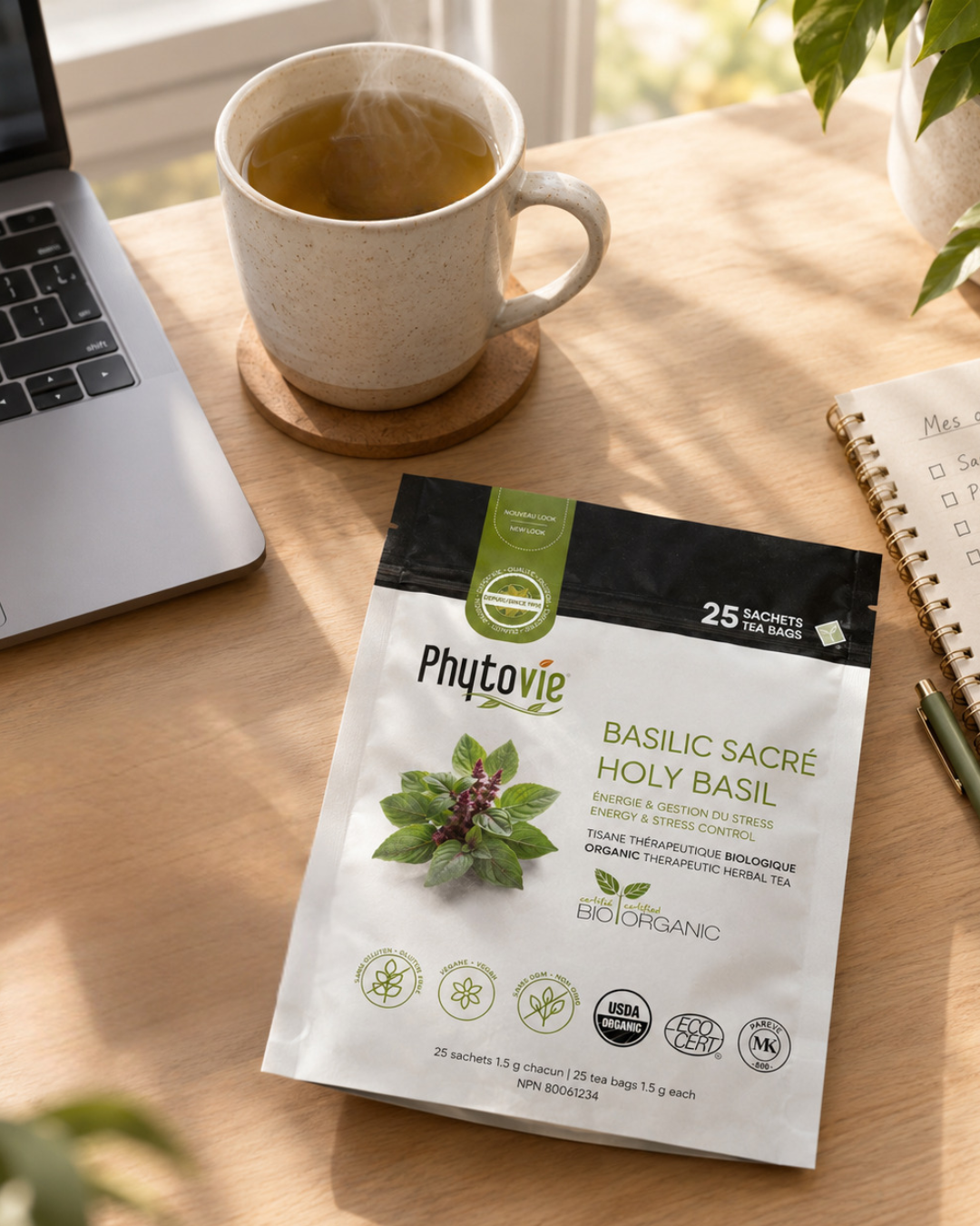 Organic Holy Basil | Energy & Stress Resistance | 25 sachets