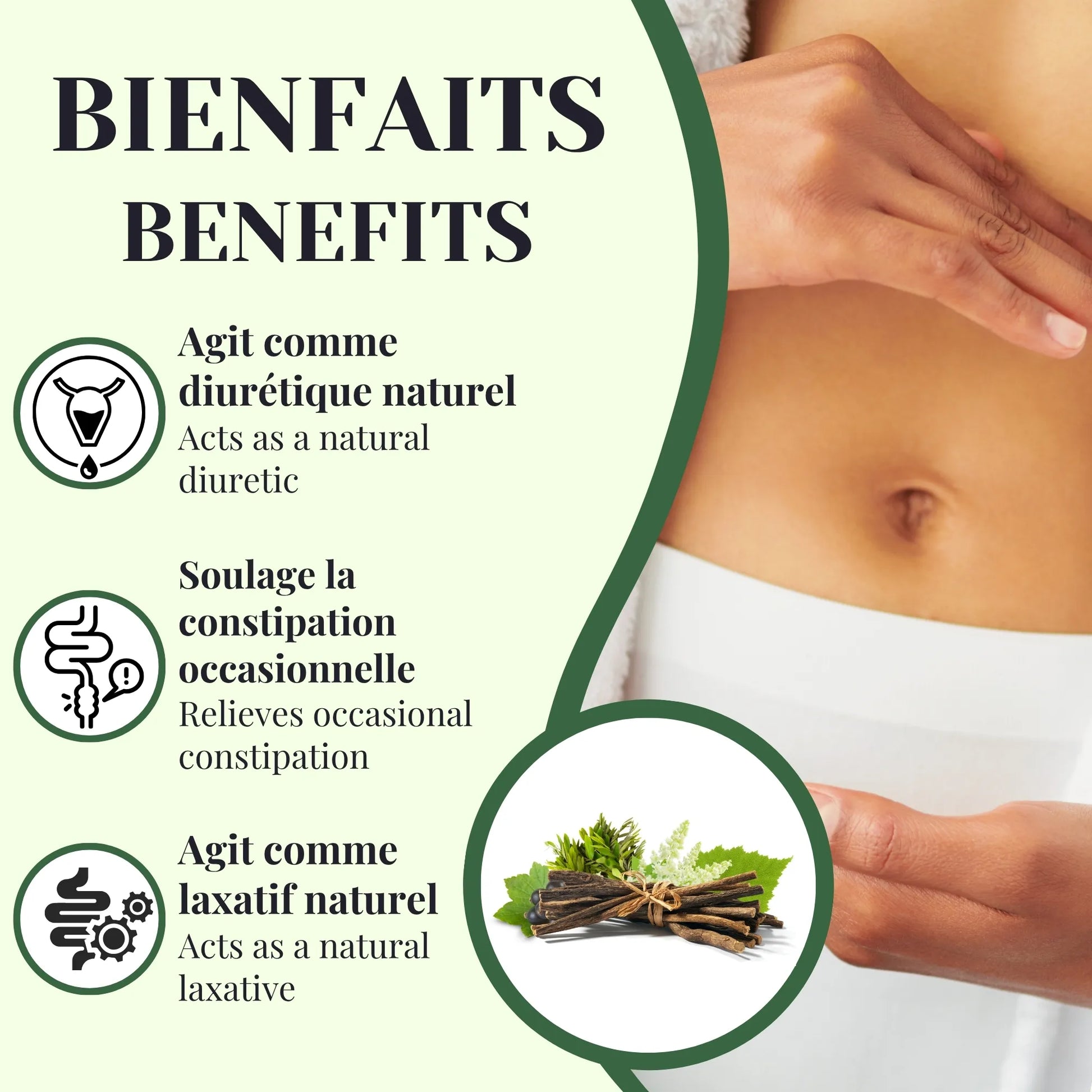 Bienfaits de la tisane Élimination aidant à soulager la constipation, favoriser l’élimination et soutenir la détoxification naturellement