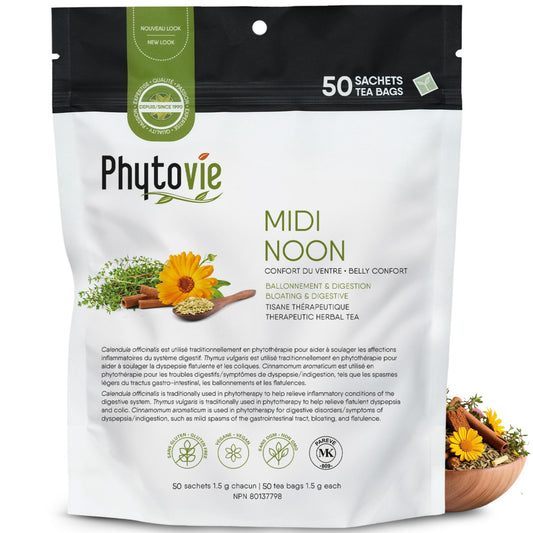 Tisane digestion naturelle PHYTOVIE pour soulager ballonnements et inconfort abdominal