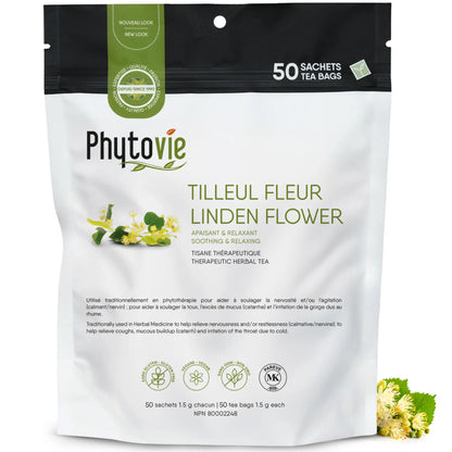 Tilleul fleur | Calmant nervin & soulagement de la toux | 50 Sachets