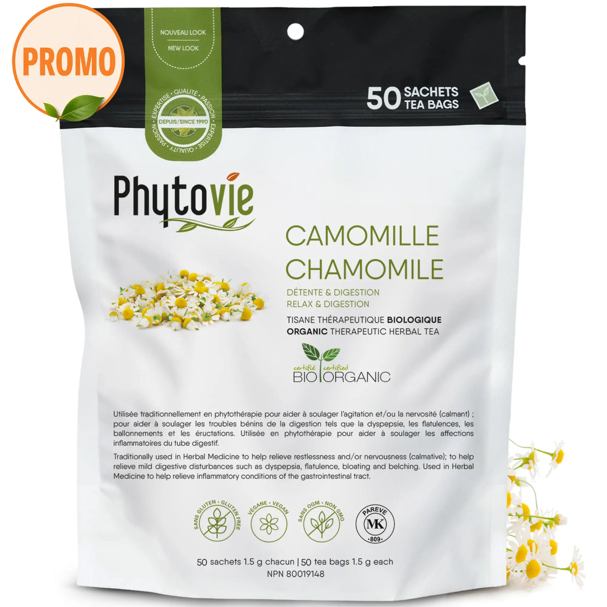 Organic Chamomile | Calming & Digestive | 50 Bags